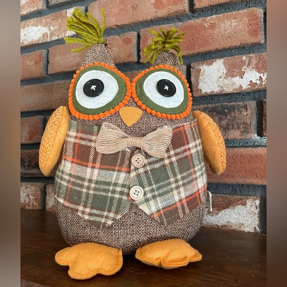 Other - Super Sweet Tweed Fabric Vintage Fall Fest Weighted Owl Doorstop